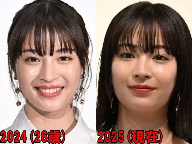 広瀬すずの2024年と2025年の画像