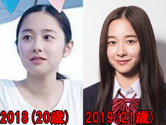 堀田真由の2018年と2019年の画像