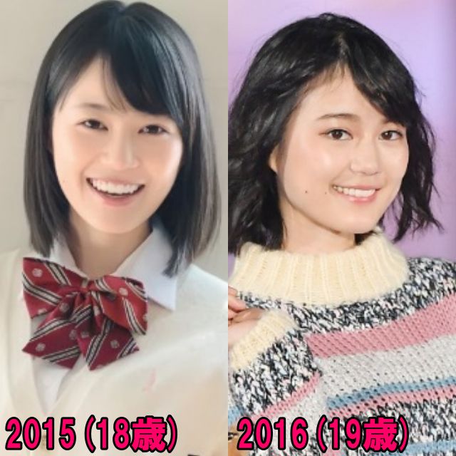 生田絵梨花の2015年と2016年の比較画像