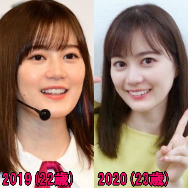 生田絵梨花の2019年と2020年の比較画像