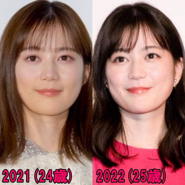 生田絵梨花の2021年と2022年の比較画像