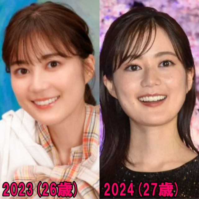 生田絵梨花の2023年と2024年の比較画像