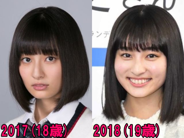 吉川愛の2017年と2018年の比較画像