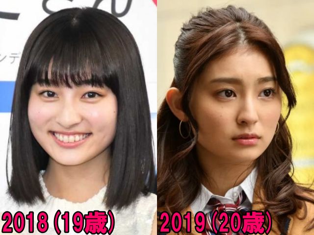 吉川愛の2018年と2019年の比較画像