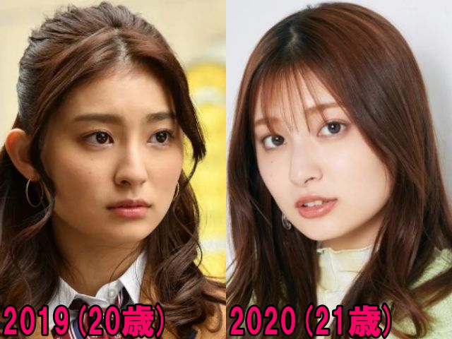 吉川愛の2019年と2020年の比較画像