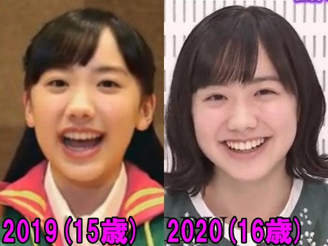 芦田愛菜の2019年と2020年の画像