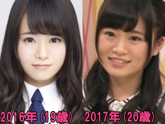 山崎怜奈の2016年と2017年の画像