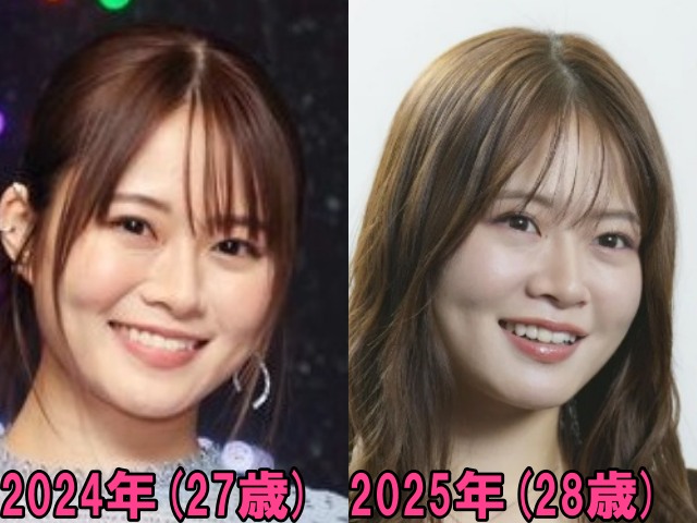 山崎怜奈の2024年と2025年の画像