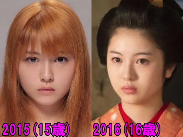 浜辺美波の2015年と2016年の画像