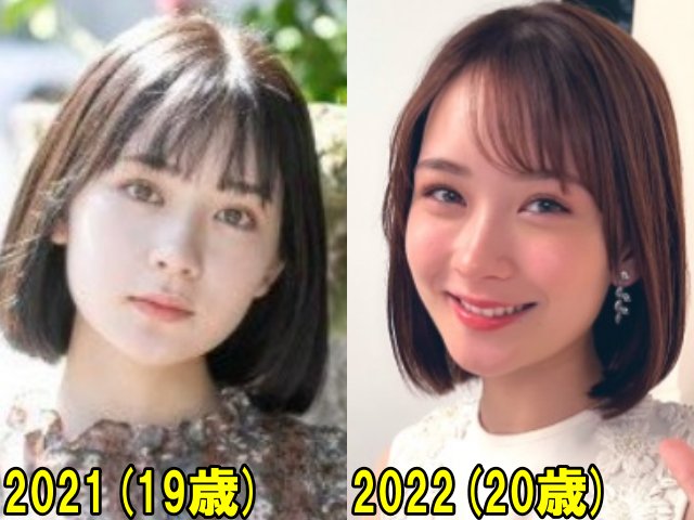 畑芽育の2021年と2022年の画像