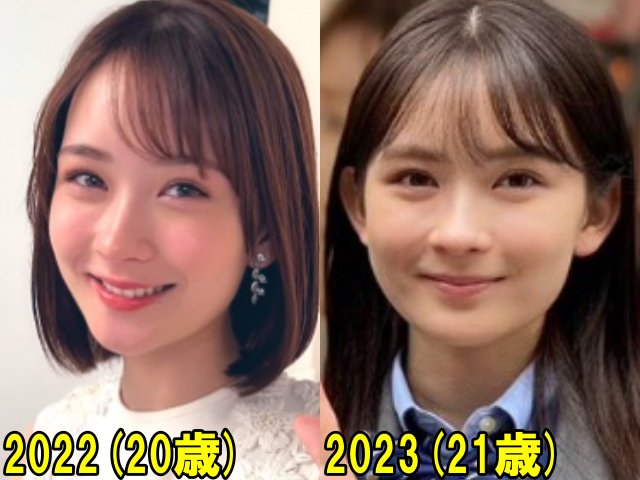 畑芽育の2022年と2023年の画像