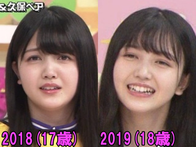 久保史緒里の2018年と2019年の画像