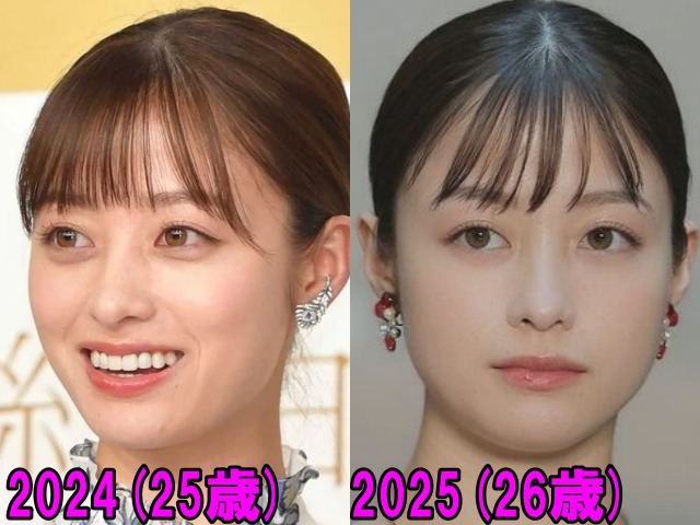 橋本環奈の2024年と2025年の画像