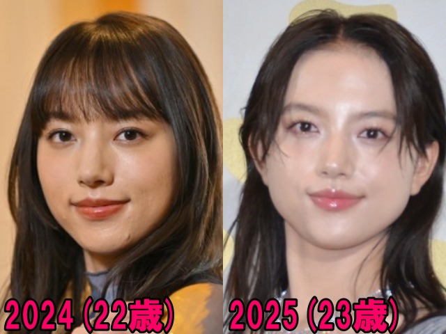 清原果耶の2024年と2025年の画像