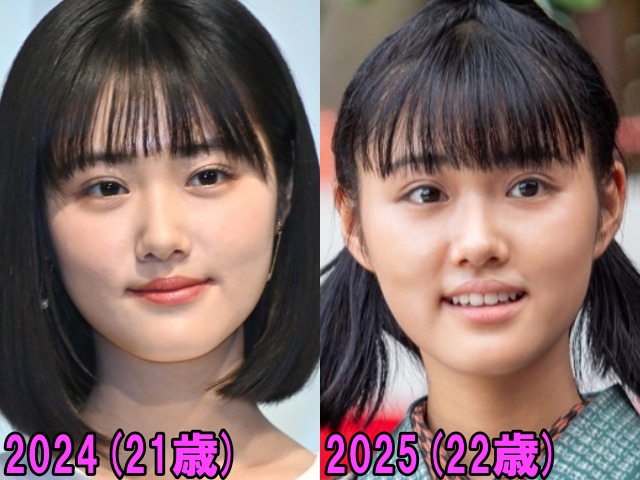 原菜乃華の2024年と2025年の画像