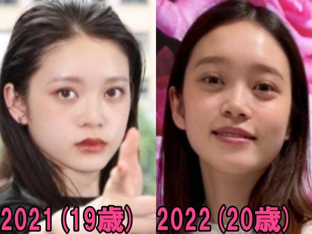高石あかりの2021年と2022年の画像