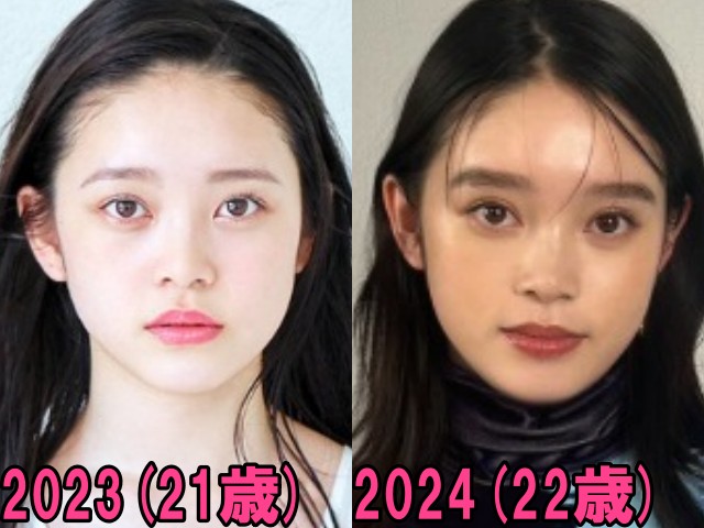高石あかりの2023年と2024年の画像