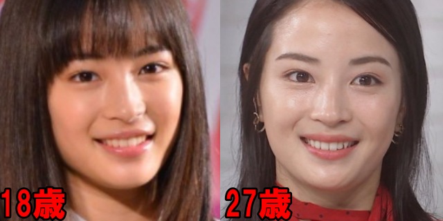 広瀬すずの18歳と27歳の目の画像