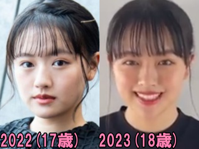 上坂樹里の2022年と2023年の画像