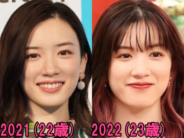 永野芽郁の2021年と2022年の画像