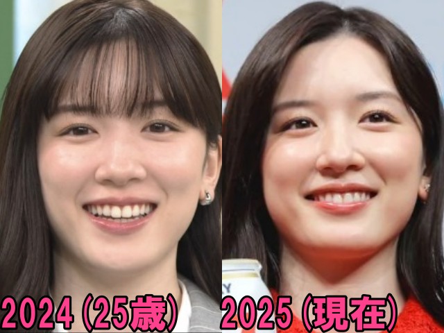 永野芽郁の2024年と2025年の画像