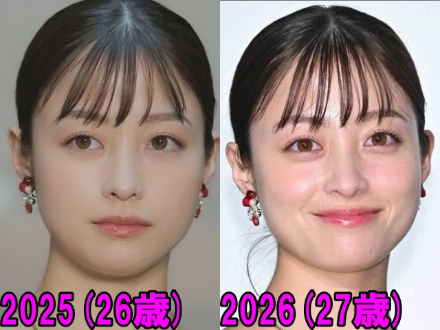 橋本環奈の2025年と2026年の画像