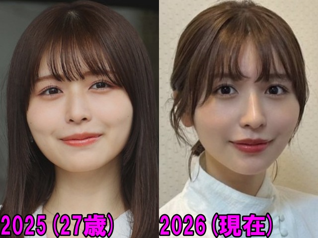 長濱ねるの2025年と2026年の画像