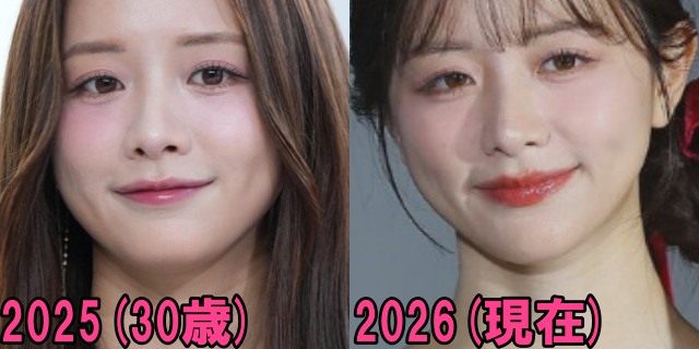 森香澄の2025年と2026年の唇の画像